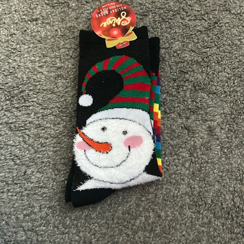 Cute and colorful christmas snowman socks ❤️